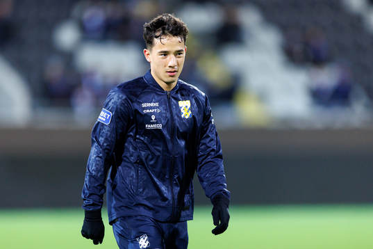 IFK Göteborgs Hussein Carneil innan fotbollsmatchen i