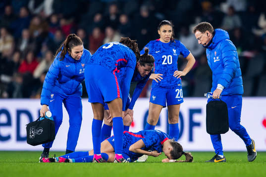 Sandie Toletti of France in pain
