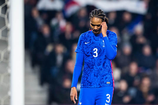 Wendie Renard of France looks dejected