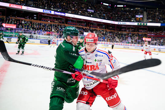 Färjestads Joel Nyström och Timrås Olli Palola