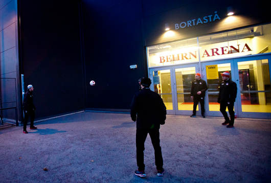 Malmö Redhawks spelare värmer upp