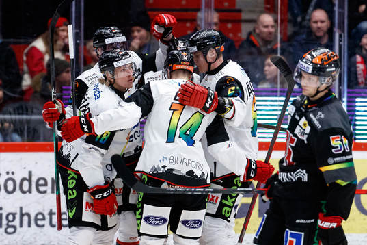 Malmö Redhawks Marcus Sylvegård jublar