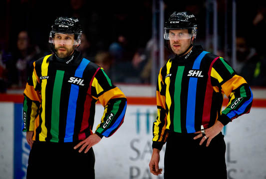 Domare Marcus Linde och domare Johan Magnusson