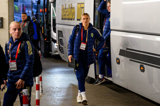 Fridolina Rolfö of Sweden arrives for the women's