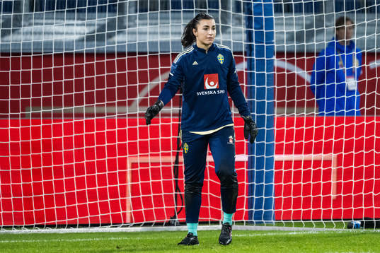 goalkeeper Zecira Musovic of Sweden