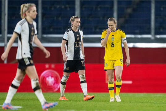 Magdalena Eriksson of Sweden looks dejected