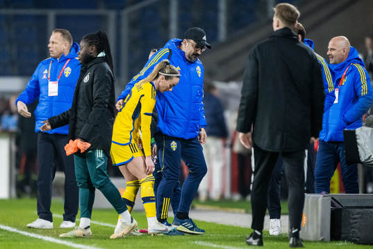 Kosovare Asllani and Doctor Houman Ebrahimi of Sweden