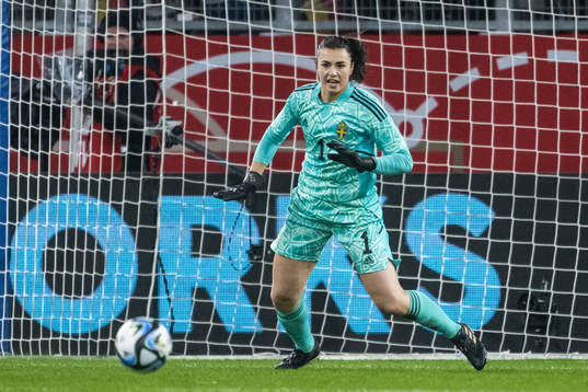 goalkeeper Zecira Musovic of Sweden