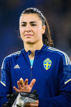 Goalkeeper Zecira Musovic of Sweden
