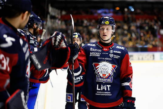 Linköpings Filip Bystedt jublar