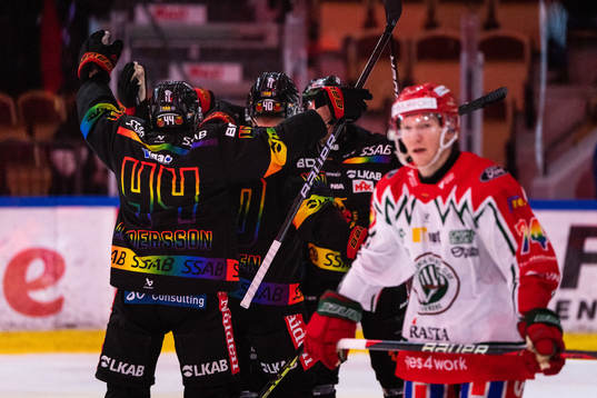 Luleås spelare jublar
