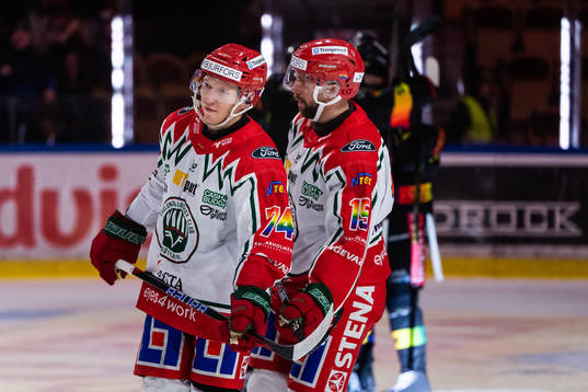 Frölundas Andreas Borgman och Anders Grönlund deppar