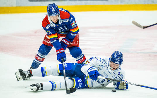 Oskarshamns Myles Powell och Leksands Hannes Hellberg
