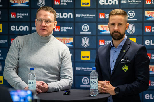 Södertäljes tränare Magnus Bogren och Björklövens