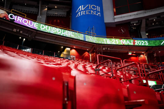 Interiör vy av Avicii Arena