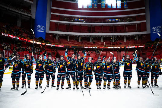 Djurgårdens spelare jublar