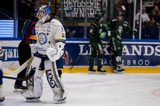 Leksands målvakt Kasimir Kaskisuo deppar