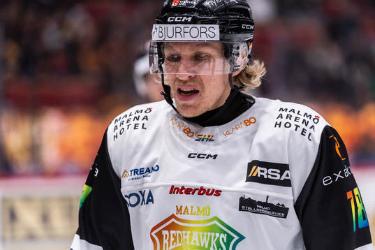 Malmö Redhawks Marcus Sylvegård deppar