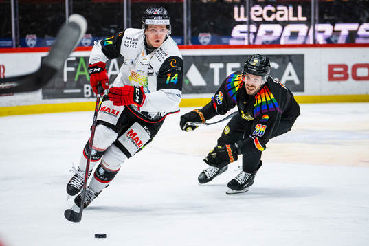 Malmö Redhawks Carl-Johan Lerby och Brynäs Oula Palve