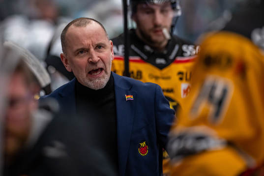 Luleås tränare Thomas Berglund reagerar