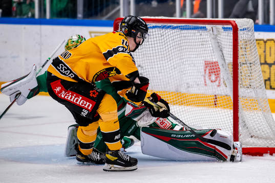 Rögles målvakt Christoffer Rifalk räddar Luleås Jonas