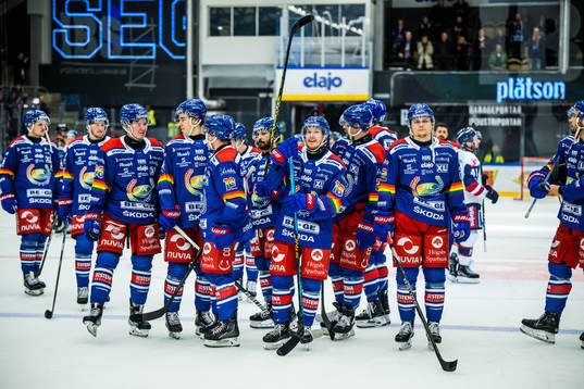 Oskarshamns spelare jublar