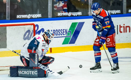Linköpings målvakt Jesper Myrenberg och Oskarshamns Jonas