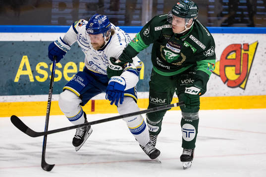 Leksands Anton Lindholm och Färjestads Daniel Viksten
