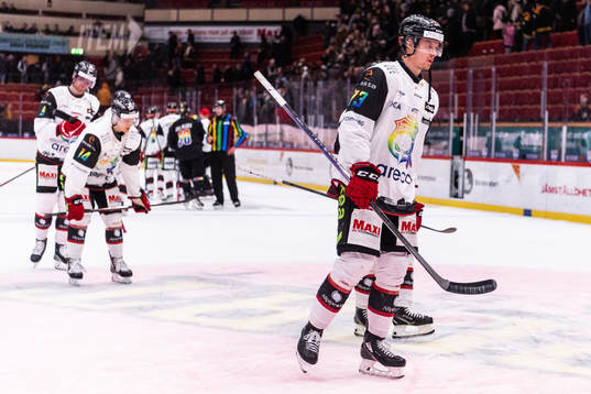 Malmö Redhawks Kim Rosdahl, Carl-Johan Lerby och Adam