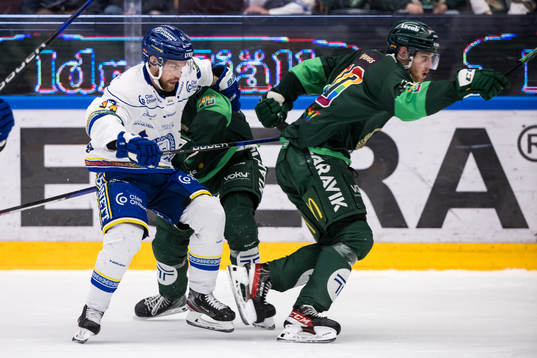 Leksands Oskar Lang och Färjestads Marcus Westfält