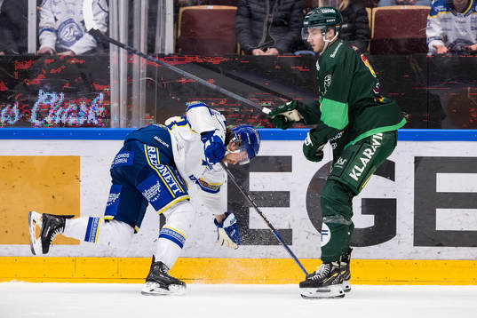 Färjestads Eric Engstrand och Leksands Anton Lindholm