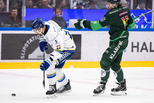 Leksands Marek Hrivik och Färjestads Joakim Nygård