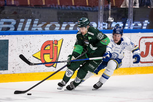 Färjestads Joel Nyman och Leksands Kalle Östman