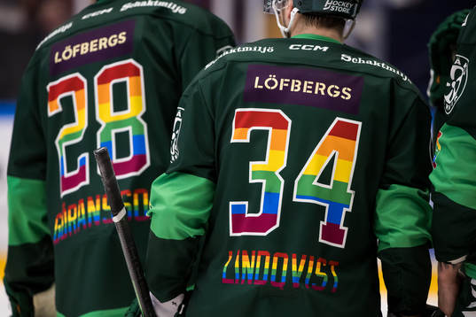 Nummer på tröja i pride färger
