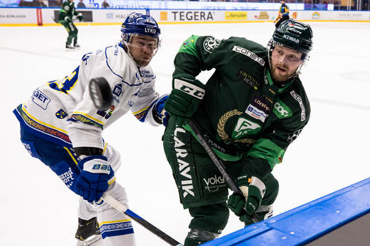 Leksands Mikael Ruohomaa och Färjestads Axel Bergkvist