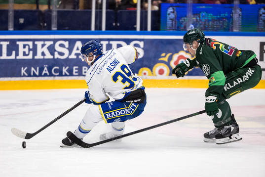Leksands Olle Alsing och Färjestads Joel Nyström