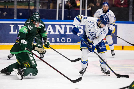 Färjestads Brandon Davidson och Leksands Jesper Kandergård
