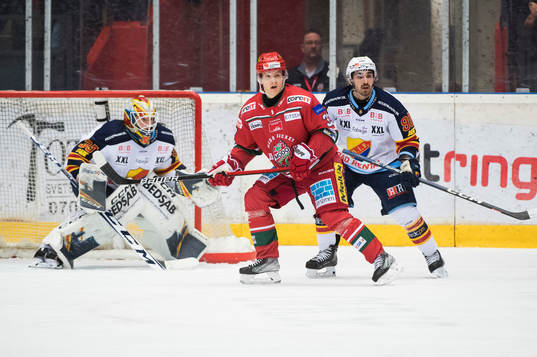Djurgårdens målvakt Carl Lindbom, Kevin Karlsson och
