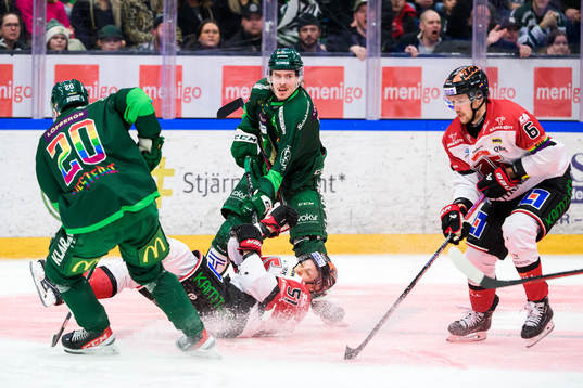 Färjestads Joakim Nygård och Örebros Kristian Näkyvä