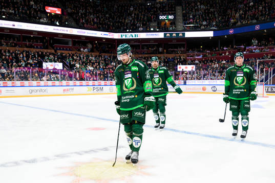 Färjestads Linus Johansson, August Tornberg och Mattias