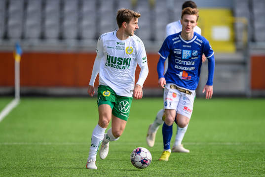 Hammarbys Joel Nilsson och Norrbys Julius Johansson