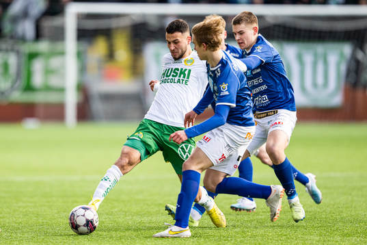 Hammarbys Abdelrahman Saidi och Norrbys Olle Backlund