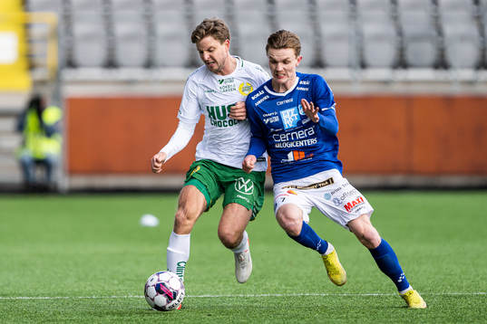 Hammarbys Joel Nilsson och Norrbys Julius Johansson