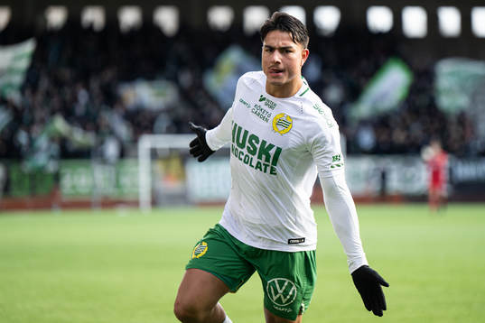Hammarbys Jusef Erabi jublar