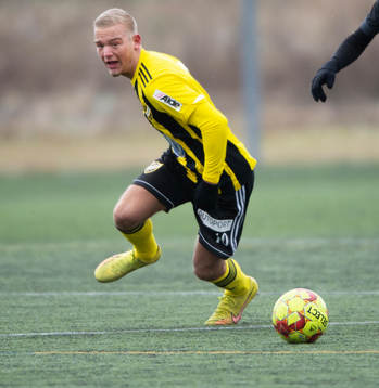 IFK Hässleholms Olle Kjellman Olblad i träningsmatchen
