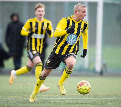 IFK Hässleholms Olle Kjellman Olblad i träningsmatchen