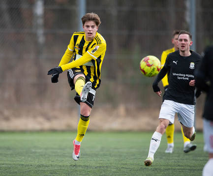 IFK Hässleholms Jussi Tikkanen i träningsmatchen mellan