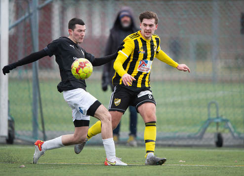 IFK Hässleholms Axel Winberg i träningsmatchen mellan IFK
