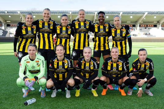 Häckens startelva innan fotbollsmatchen i Svenska Cupen