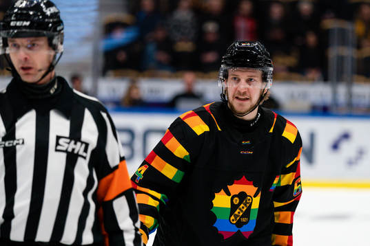 Domare Mikael Andersson och Skellefteås Jonathan Pudas